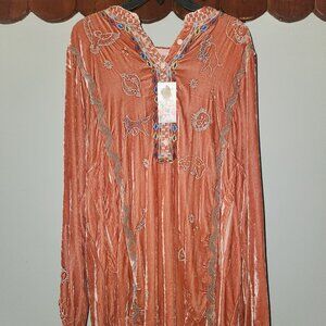 Johnny Was Lyra Whimsical Embroidered Tunic Blouse XXL